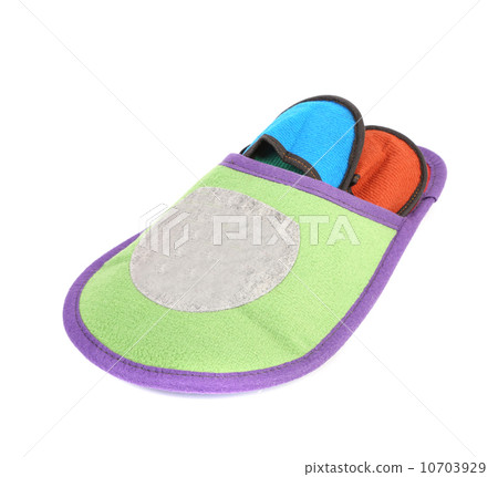 Colourful slippers into big slipper. Colourful slippers into big slipper. 10703929