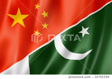China and Pakistan flag 10705394