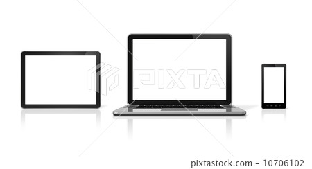 Laptop, mobile phone and digital tablet pc Laptop, mobile phone and digital tablet pc 10706102
