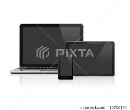 Laptop, mobile phone and digital tablet pc Laptop, mobile phone and digital tablet pc 10706104