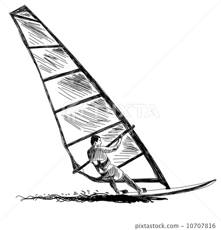 Windsurfing sketch 10707816