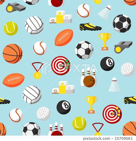 Seamless sports pattern background 10709061