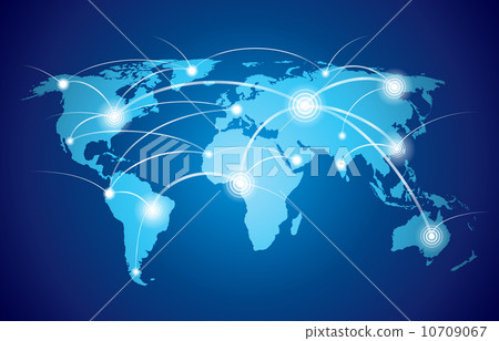 World map with global network 10709067