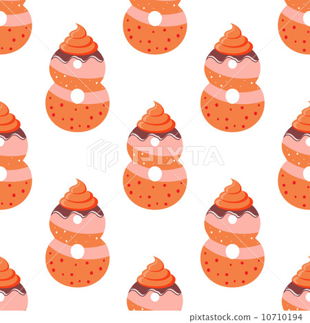 Seamless pattern with cartoon cookies of number eight Seamless pattern with cartoon cookies of number eight 10710194