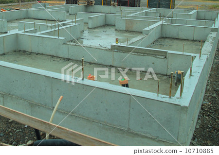 Basic housing construction foundation work 10710885