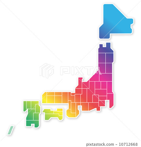 多彩的日本地圖 多彩的日本地圖 10712668