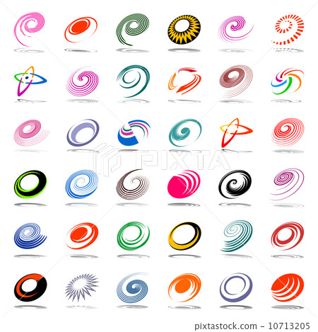 Spiral and rotation design elements. 10713205