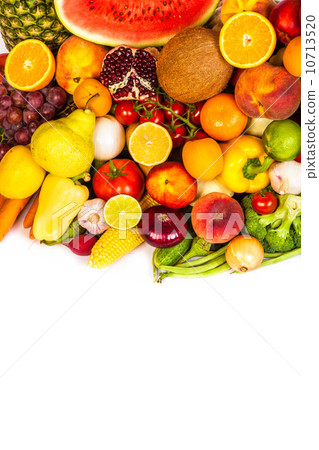 Group of fresh vegetables isolated on white Group of fresh vegetables isolated on white 10713520