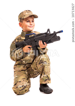 Young soldier with rifle Young soldier with rifle 10713827
