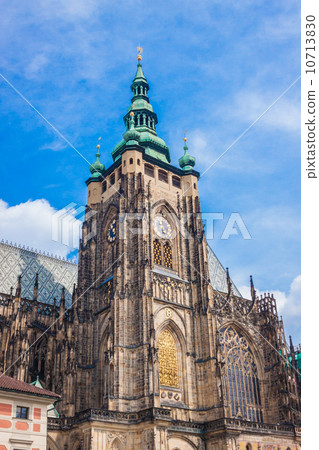 The west facade of St. Vitus Cathedral in Prague (Czech Republic The west facade of St. Vitus Cathedral in Prague (Czech Republic 10713830