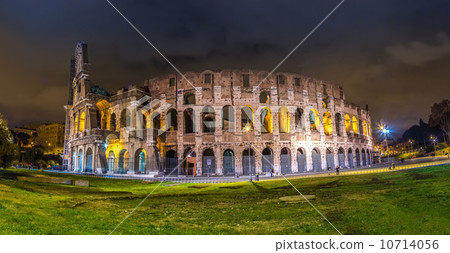 Colosseum at night in Rome, Italy 10714056