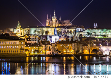 The View on Prague gothic Castle with Charles Bridge The View on Prague gothic Castle with Charles Bridge 10714417
