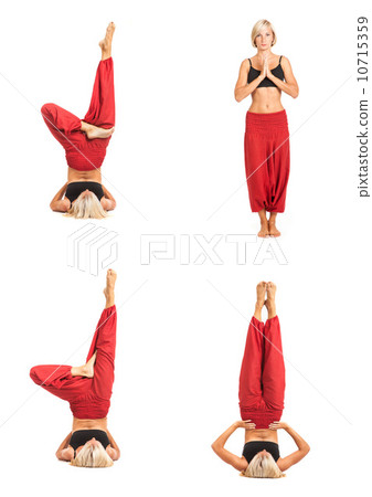 Practicing Yoga. Young woman isolated on white background Practicing Yoga. Young woman isolated on white background 10715359