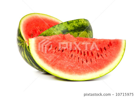 Fresh, ripe, juicy watermelon. Shot on White 10715975