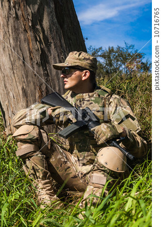 Soldier with a rifle 10716765