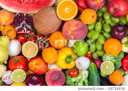 Group of fresh vegetables isolated on white Group of fresh vegetables isolated on white 10716838