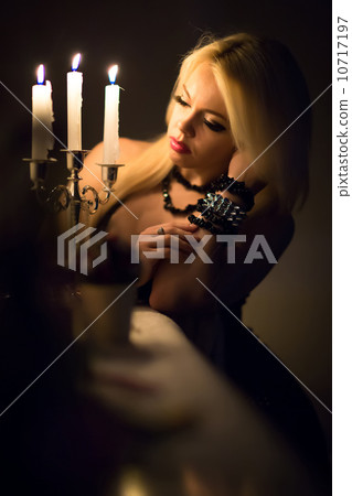 Woman with candles Woman with candles 10717197