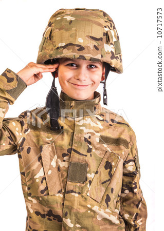 Saluting soldier. Saluting soldier. 10717573