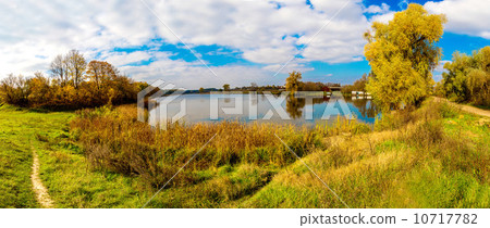 Forest lake in fall. Panorama Forest lake in fall. Panorama 10717782