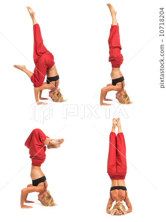 Practicing Yoga. Young woman isolated on white background Practicing Yoga. Young woman isolated on white background 10718204
