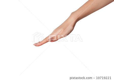 Open palm hand gesture of Female hand Open palm hand gesture of Female hand 10719221