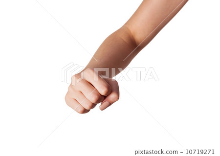 Female hand with a clenched fist isolated 10719271