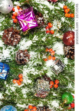 Christmas background. Eve framework 10719346