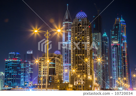 Dubai Marina cityscape, UAE 10720034