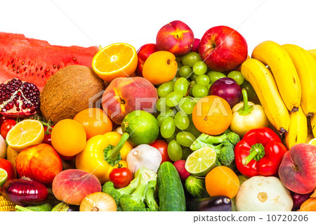 Group of fresh vegetables isolated on white Group of fresh vegetables isolated on white 10720206