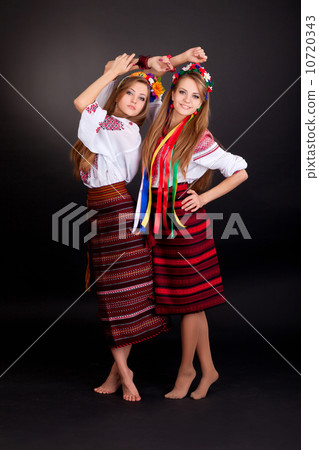 Young women in ukrainian clothes Young women in ukrainian clothes 10720343