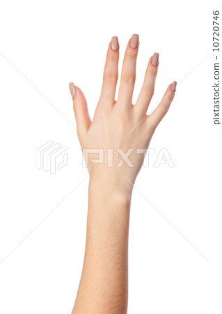 Hand gesture number five closeup isolated on white Hand gesture number five closeup isolated on white 10720746