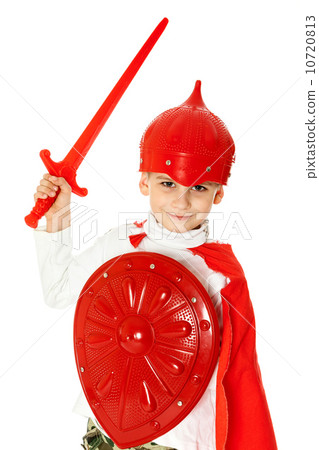 Young Boy Dressed Like a knight 10720813