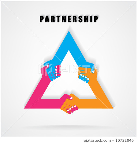 Handshake abstract sign vector design 10721046
