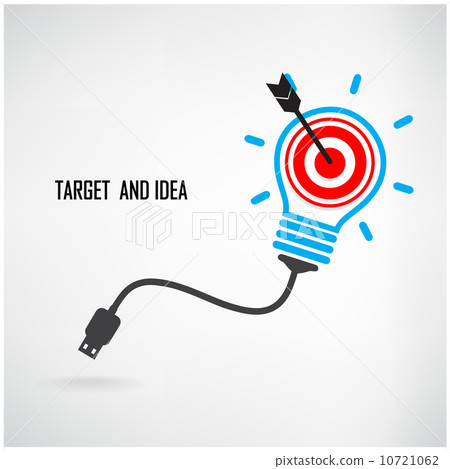 Creative light bulb and target concept background Creative light bulb and target concept background 10721062