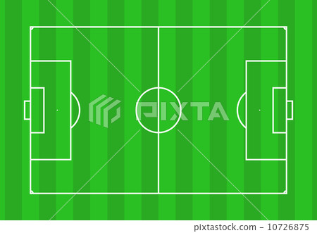 Soccer Field Top View Stripe 10726875