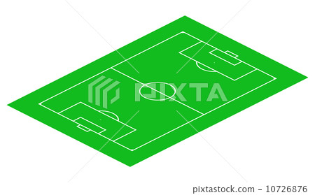 Soccer field quarter view monochrome 10726876