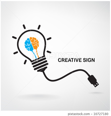 Creative light bulb sign 10727180