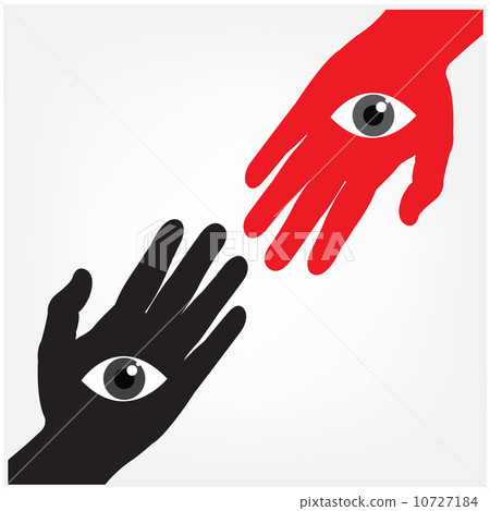 hand with the eye,vision concept hand with the eye,vision concept 10727184