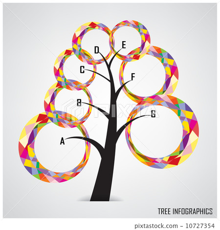 Tree infographics and business symbol 10727354