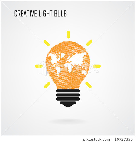 Creative light bulb Idea concept background - Stock Illustration ...
