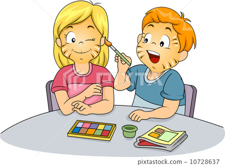 Kids Doing Face Painting 10728637