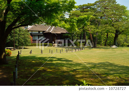 Tottoro Yato Garden · Trees in the garden and main building 10728727