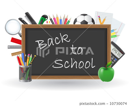 set icons school supplies vector illustration 10730074