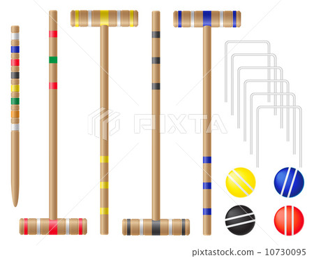 set equipment for croquet vector illustration 10730095