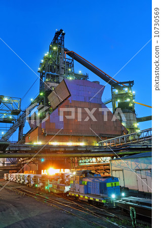 industrial building at night industrial building at night 10730569