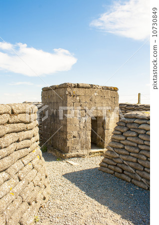 WW1 Bunker in the trench of death Belgium world war. 10730849