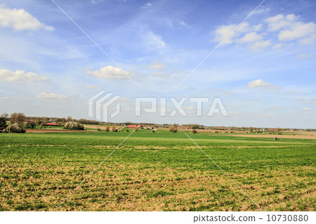 Landscape in flanders fields belgium sky and clouds farm 10730880