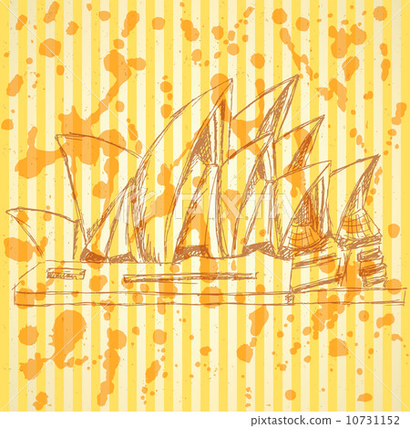 Sketch Sydney opera, vector background eps 10 Sketch Sydney opera, vector background eps 10 10731152