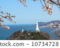 Spring Kamaishi bay seen from Kamishi city, Ohira Observation deck Spring Kamaishi bay seen from Kamishi city, Ohira Observation deck 10734728