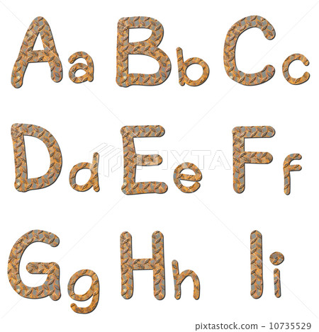 Font rusty checker plate steel Font rusty checker plate steel 10735529